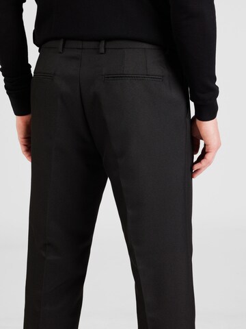 TOPMAN Regular Trousers with creases in Black