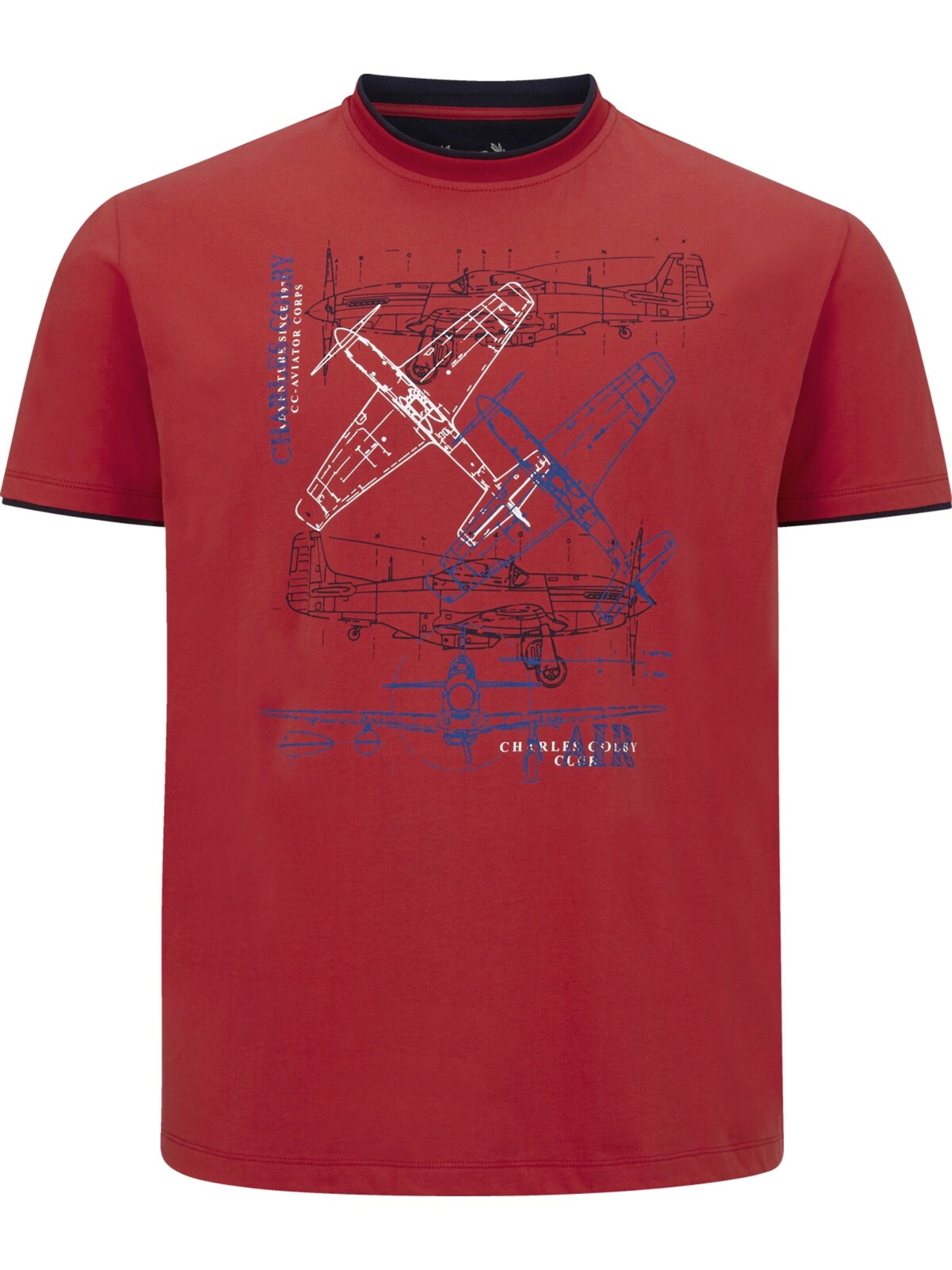 Charles Colby T-Shirt in Rot: Vorderseite
