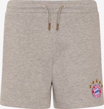FC BAYERN MÜNCHEN Workout Pants 'FC Bayern München' in Grey: front
