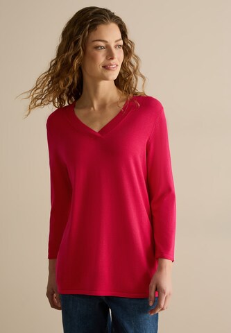 CECIL V-Neck Pullover in Rot: Vorderseite