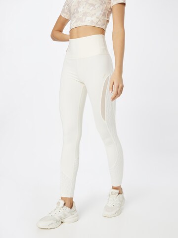 HKMX Skinny Workout Pants in White: front