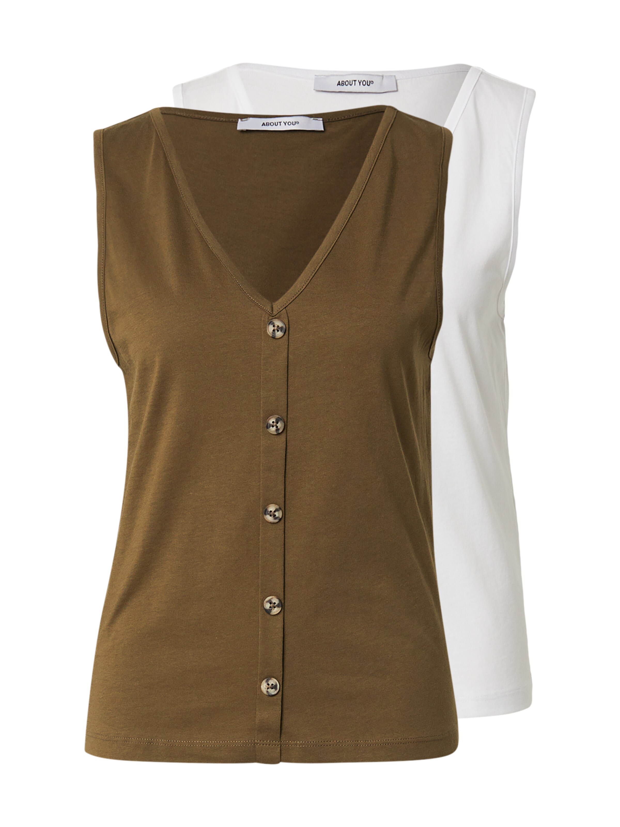 ABOUT YOU Top 'Jasmin' in Green: front