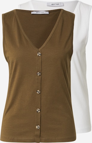 žalia ABOUT YOU Palaidinė be rankovių 'Jasmin': priekis