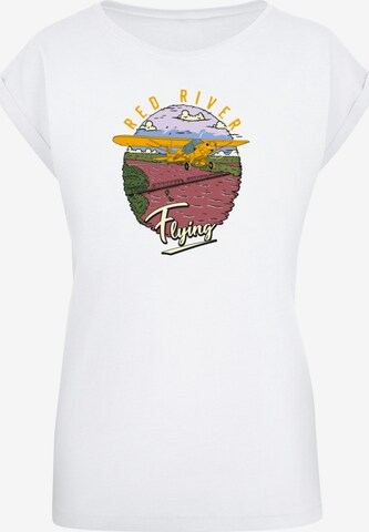 F4NT4STIC Shirt 'Red River Flying' in White: front