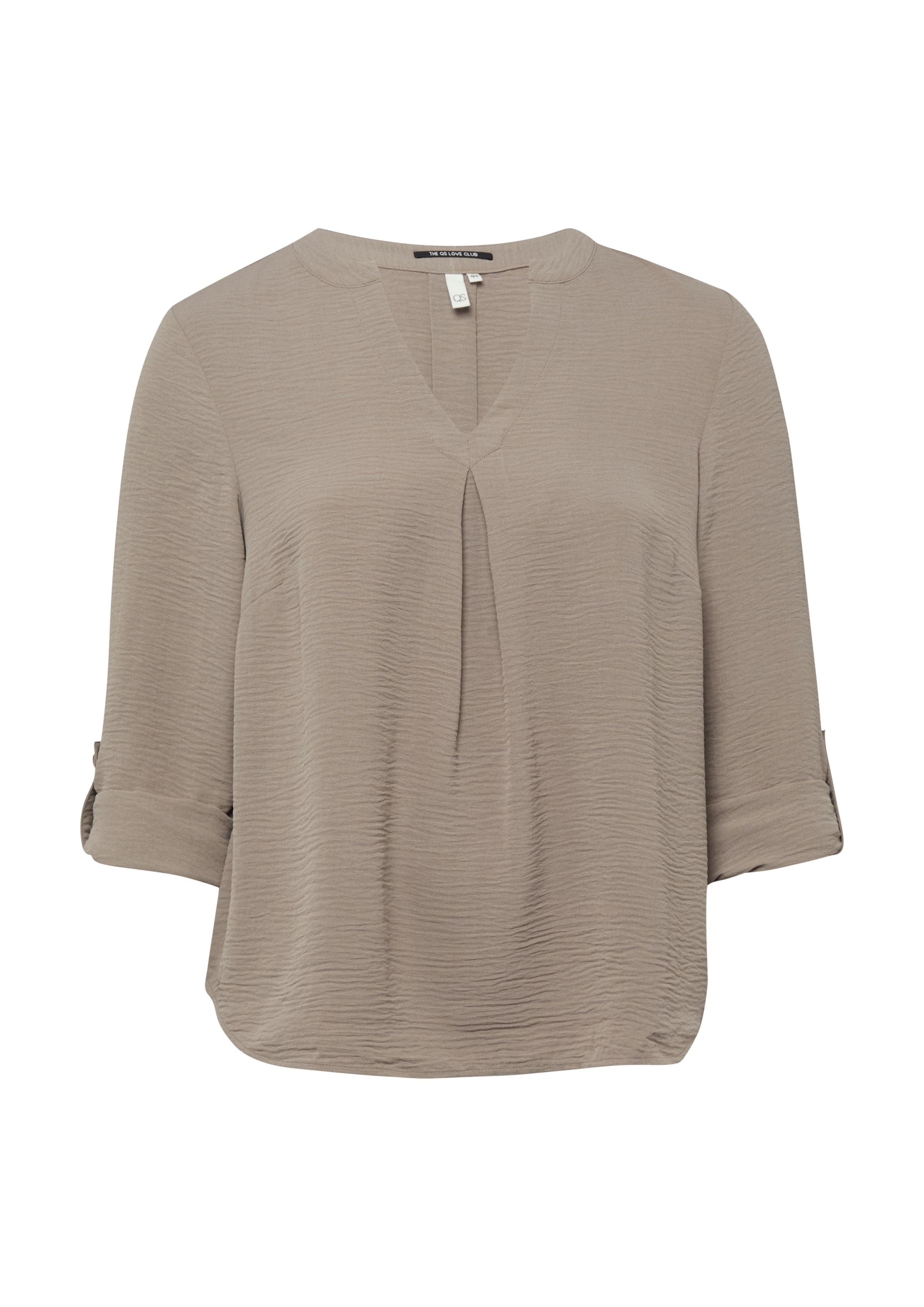 QS Blouse in Brown: front