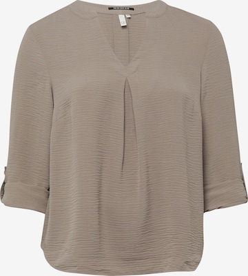 QS Blouse in Bruin: voorkant