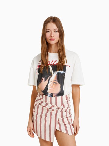 Bershka Skirt in Beige: front