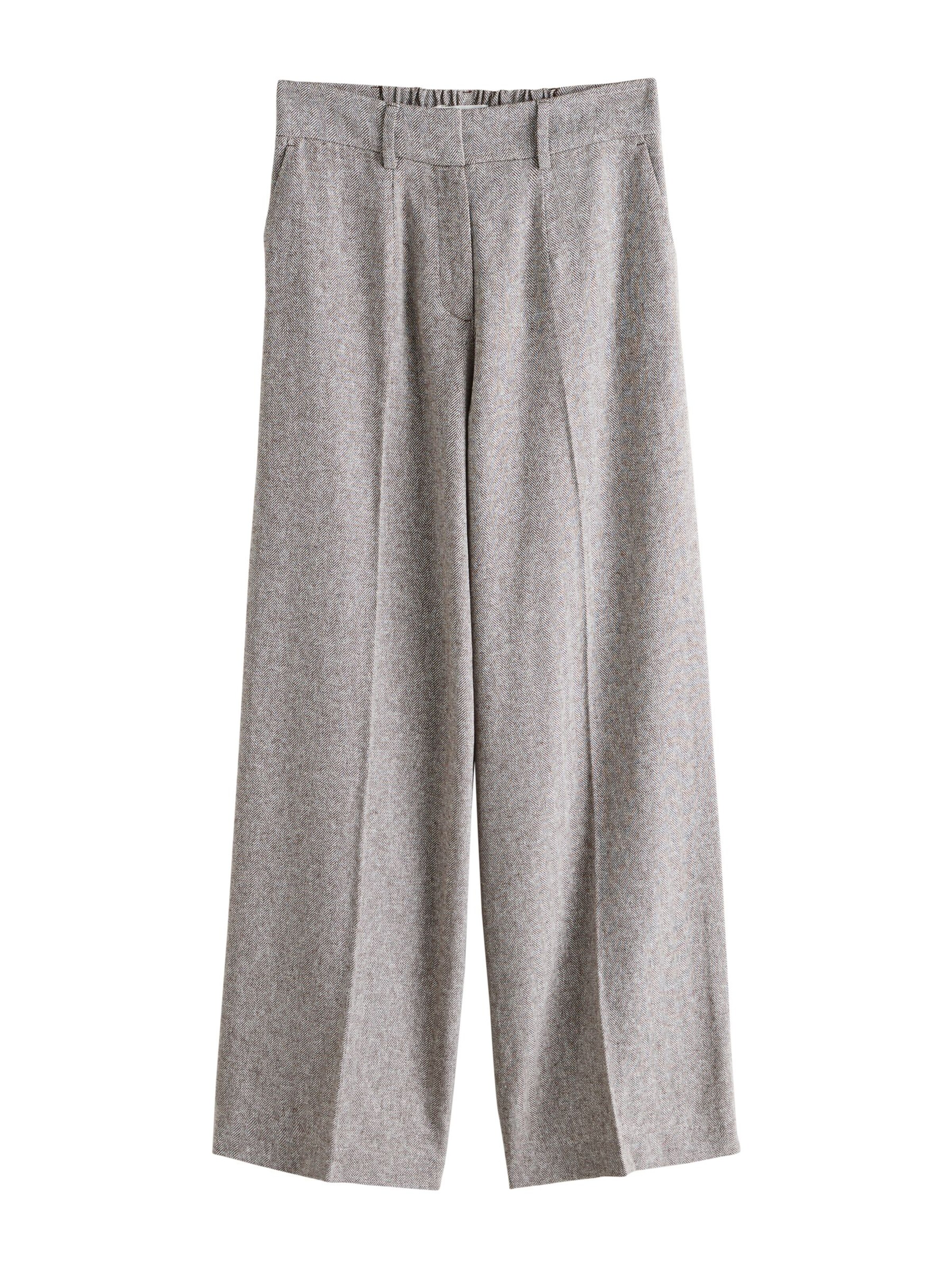 Next Wide Leg Bügelfaltenhose in Grau: Vorderseite