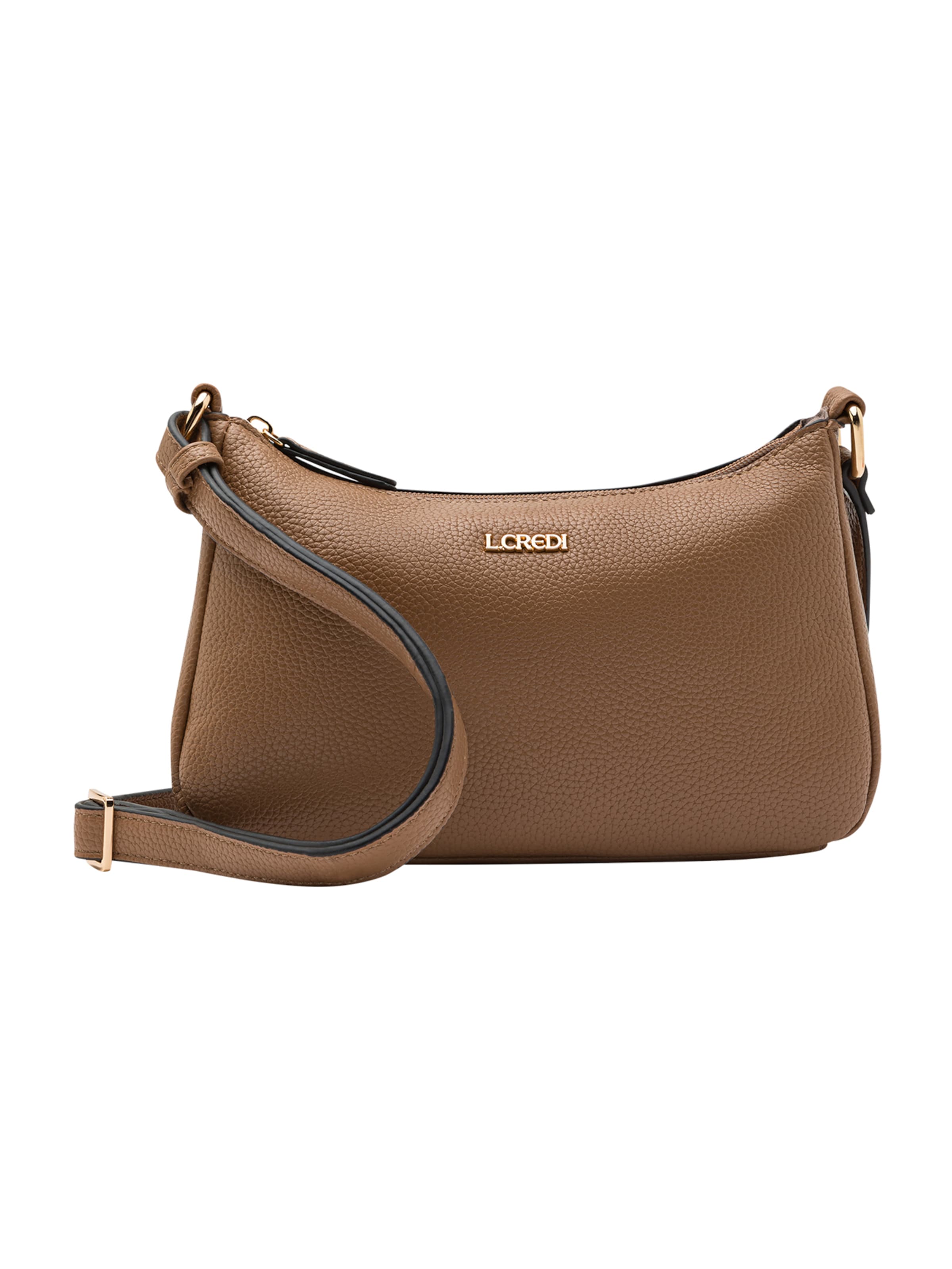 Borsa a tracolla 'Norika' di L.CREDI in beige: frontale