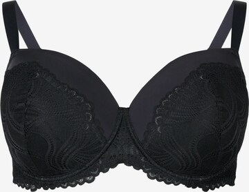 Balconette Sutien 'LUNA' de la Devoted by Zizzi pe negru: față