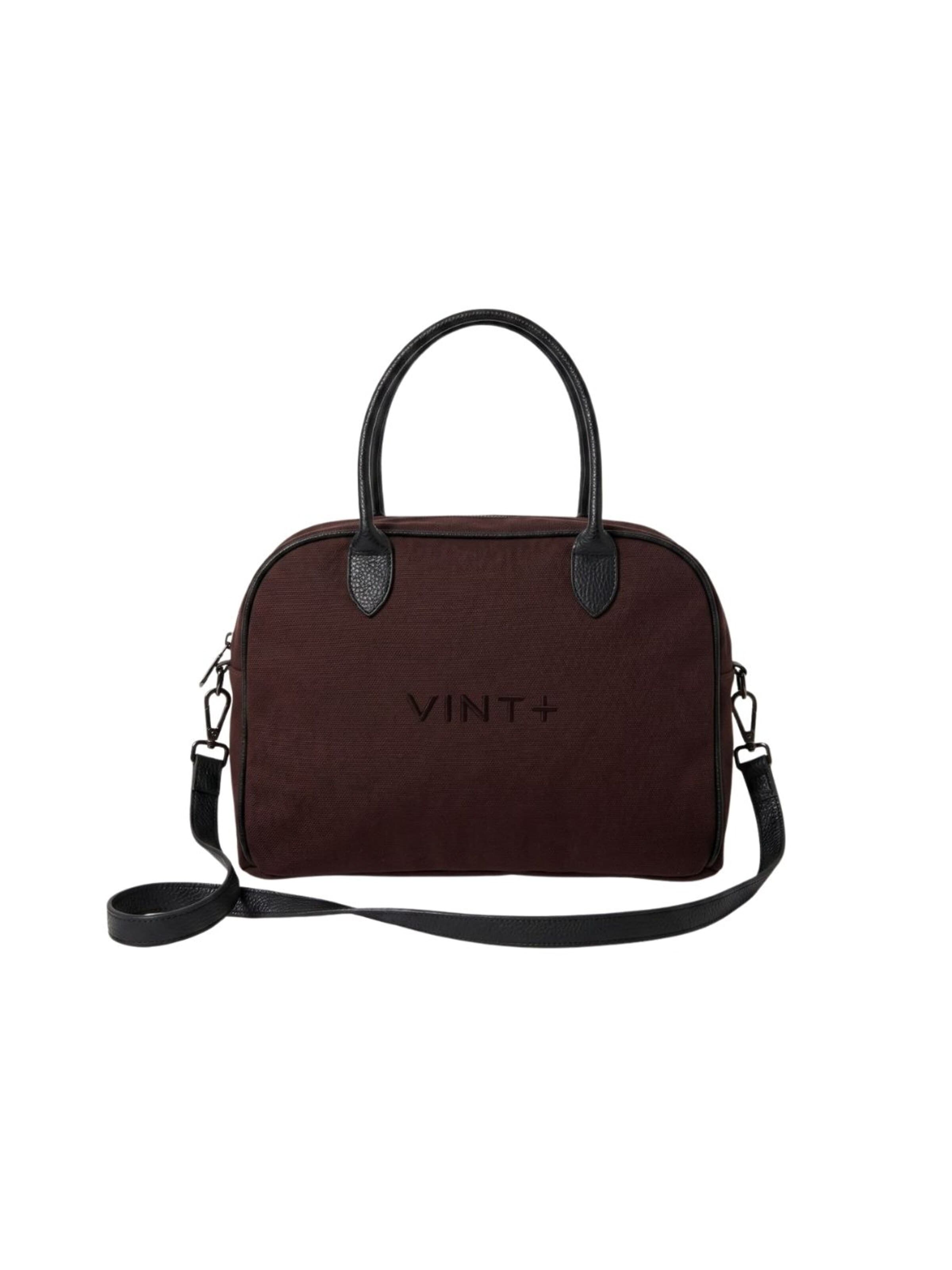 VINT+ Handbag 'Bowling Bag' in Brown: front