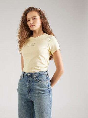Tommy Jeans - Camisa 'Essential' em amarelo: frente
