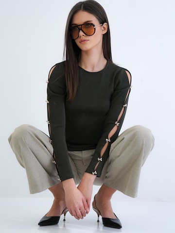 Trend Alaçatı Stili Tričko - Zelená