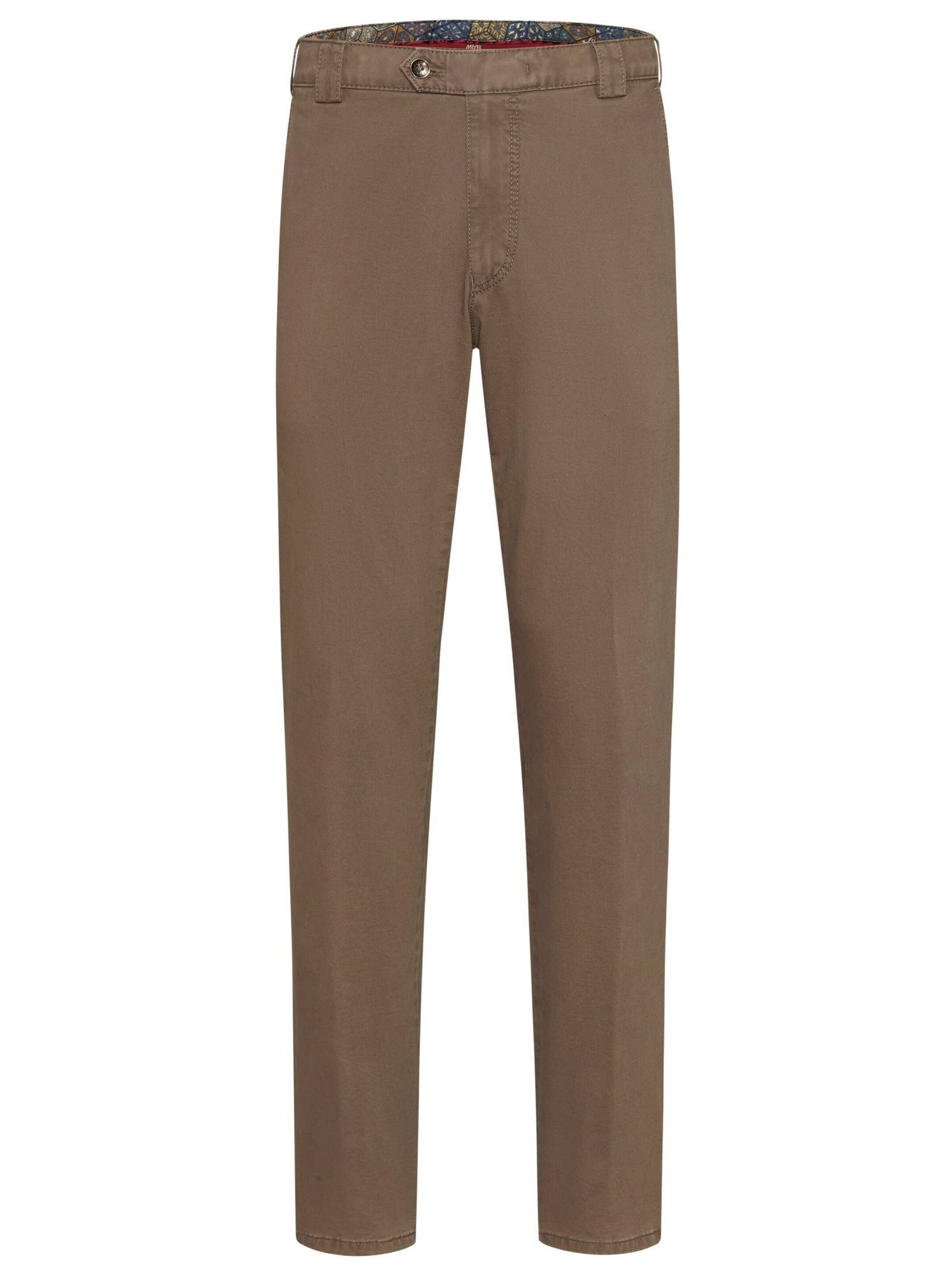 Regular Pantalon chino 'Roma' Meyer Hosen en marron : devant