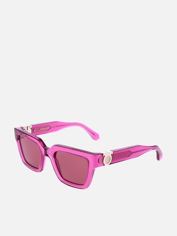 FERRAGAMO - Gafas de sol en rosa: frente