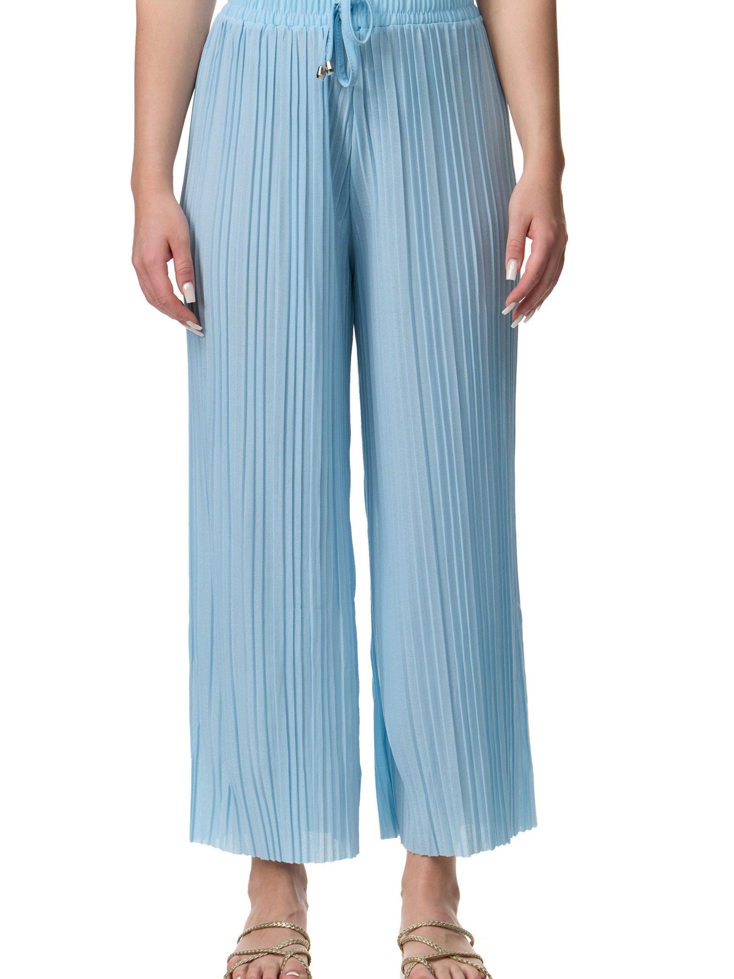 Worldclassca Bügelfaltenhose 'Damen Plissee Sommer Hose'‌‌‌‌‌‌‌‌ in Blau: Vorderseite