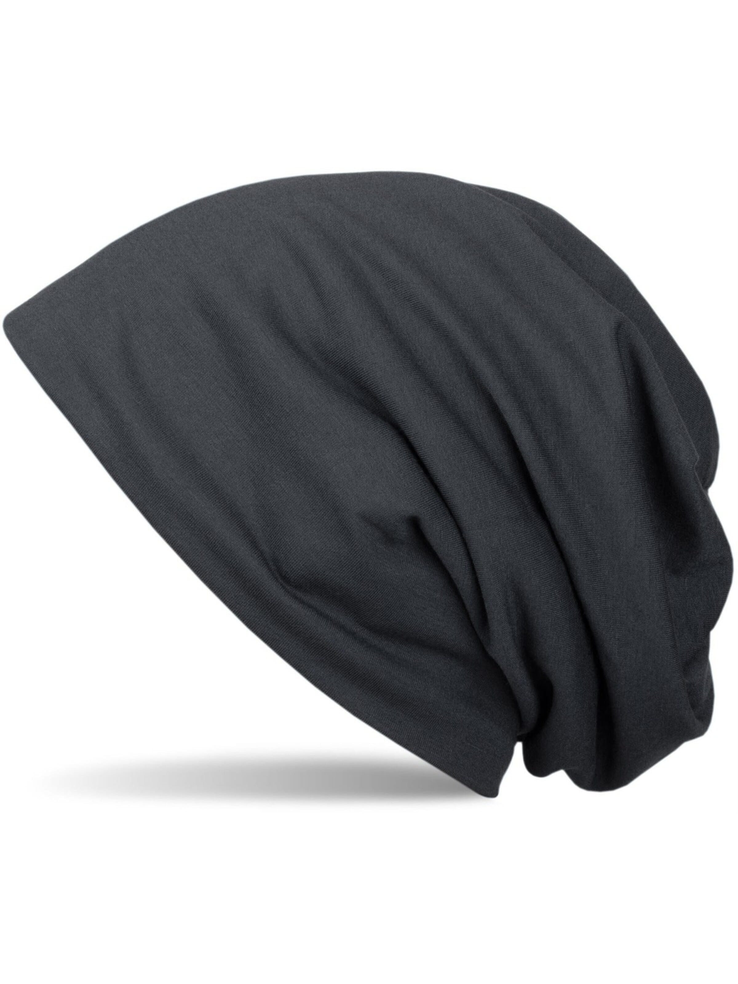 styleBREAKER Mütze 'Unifarbene Beanie Mütze mit Fleece'‌ in Grau: Vorderseite