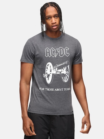 Recovered Shirt 'ACDC 'For Those About Rock'' in Grey: front