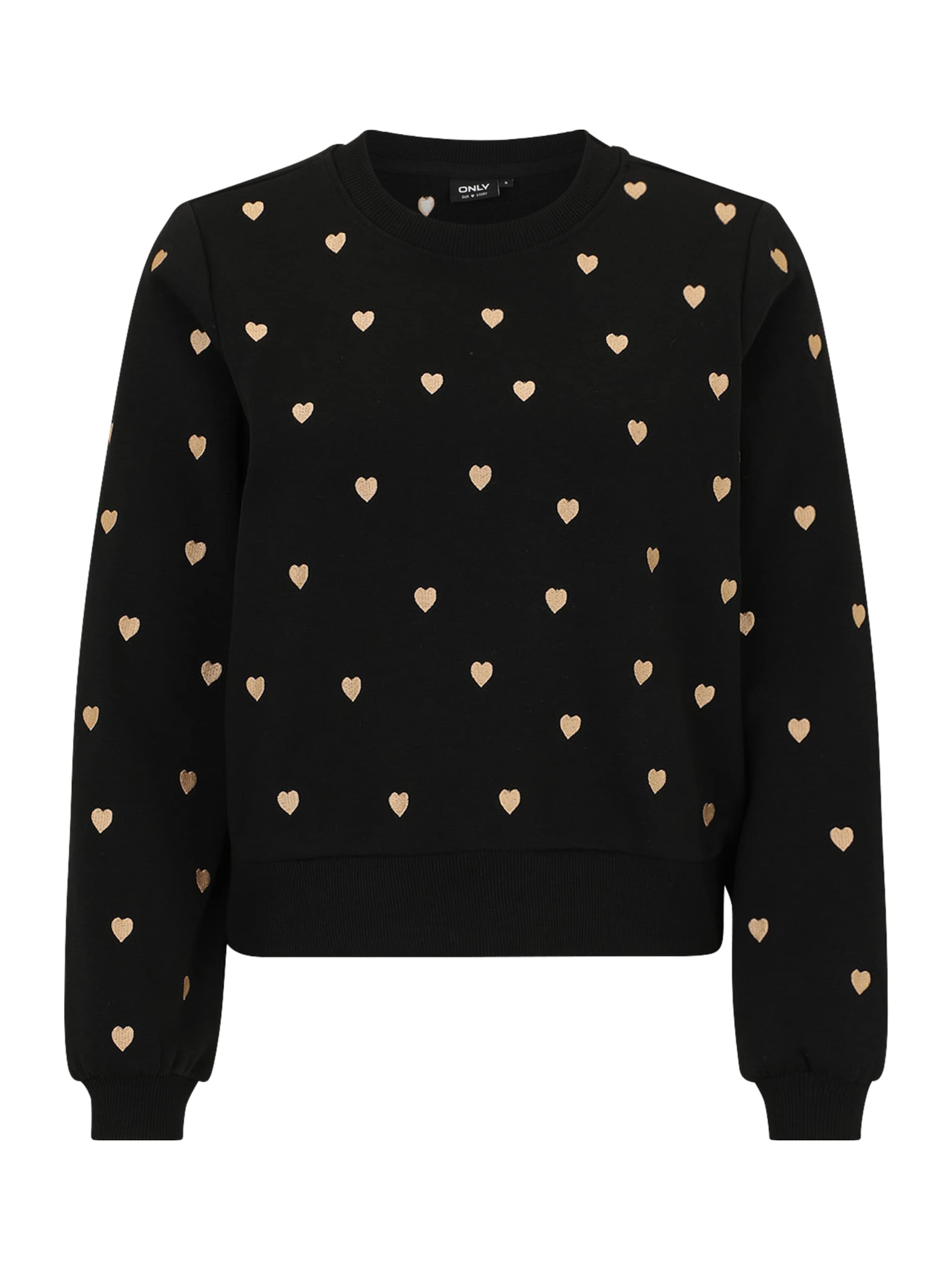 Only Petite Sweatshirt 'ONLATIKA' i sort: forside