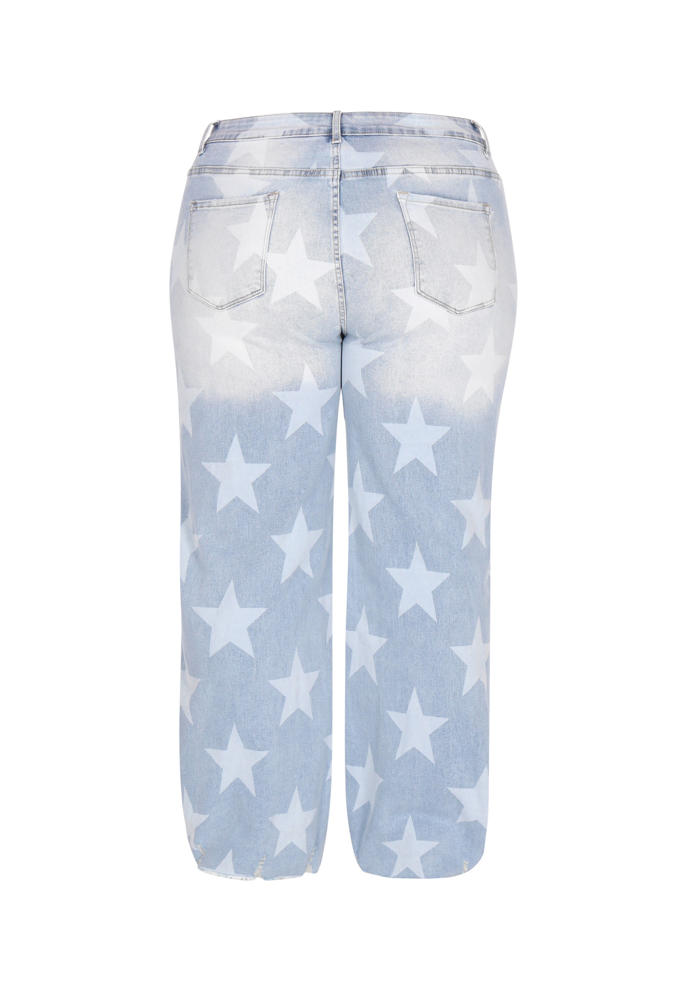 swirly - Loosefit Calças de ganga em azul