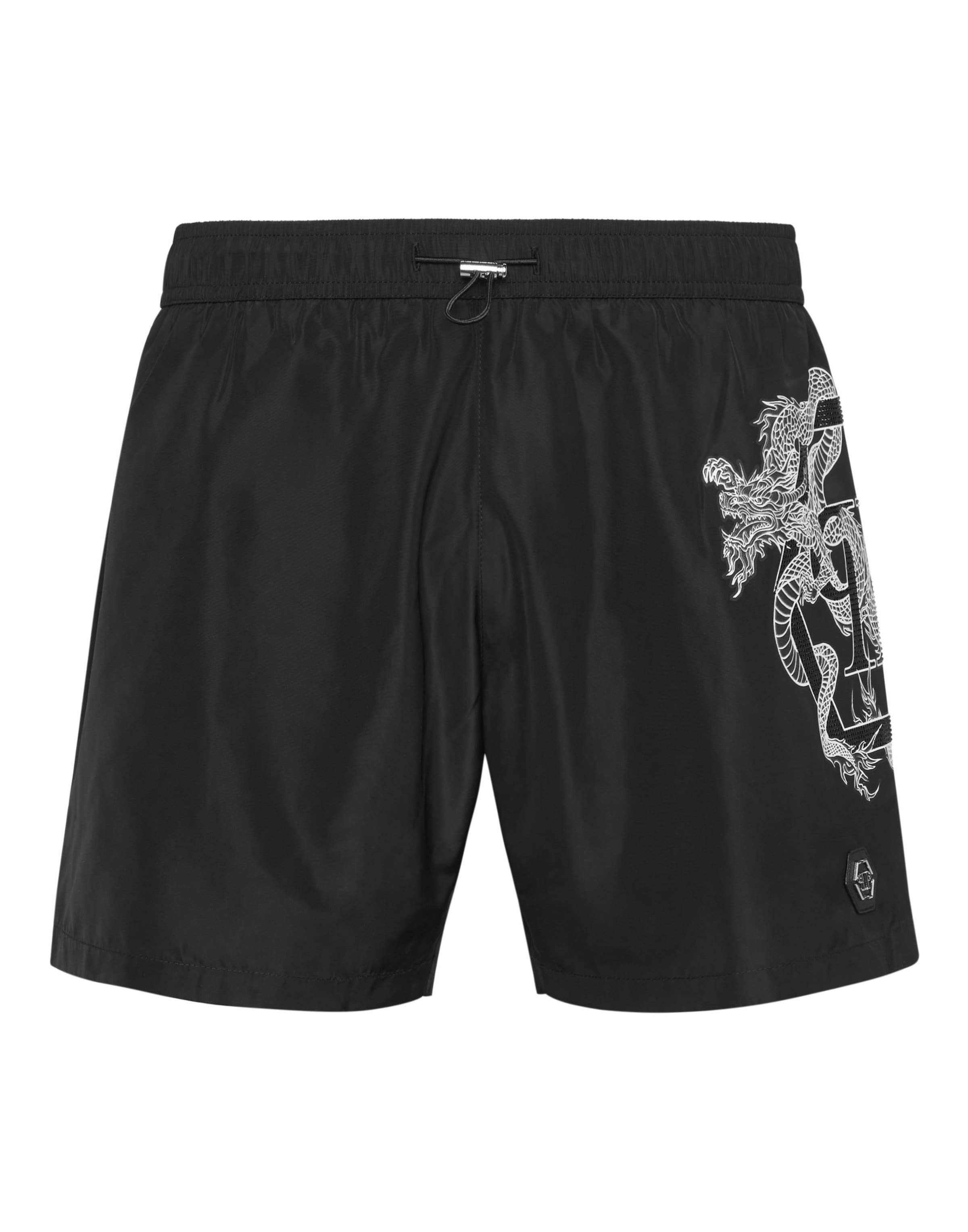 Philipp Plein Swimming shorts 'Dragon' in Black: front
