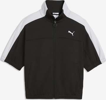 PUMA Strickjacke 'T7' in Schwarz: Vorderseite