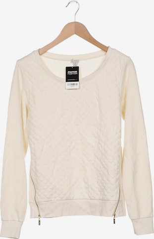 GUESS Sweatshirt & Zip-Up Hoodie in XL in White: front