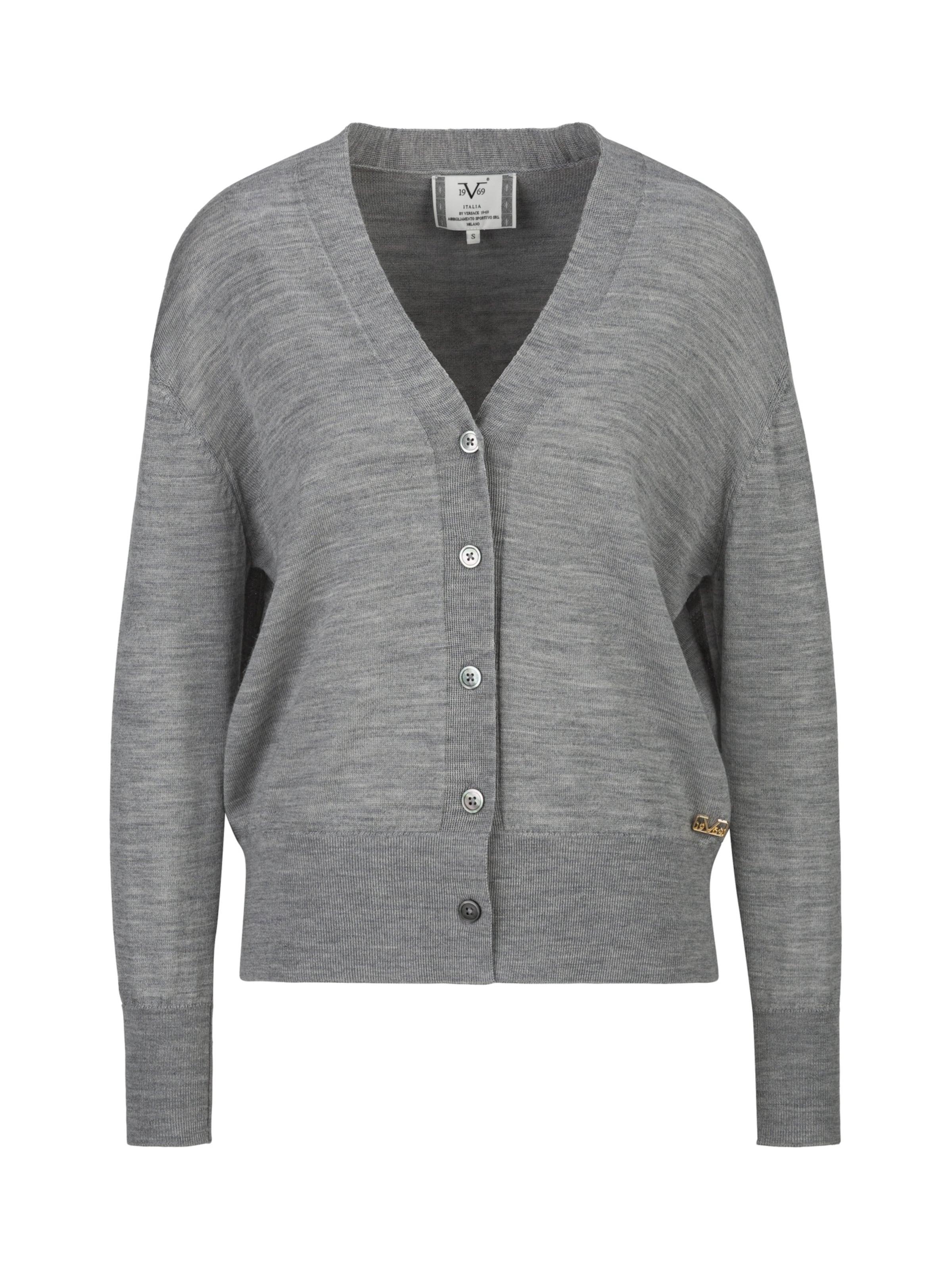19V69 ITALIA Strickjacke 'Veronica' in Grau: Vorderseite