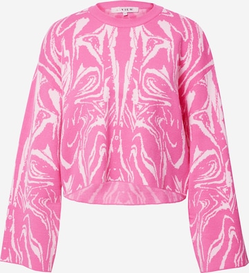 A-VIEW Пуловер 'Kira' в розово: отпред