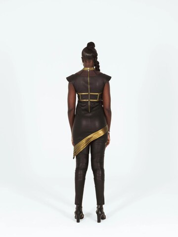 Haut 'Dark Queen Long Top Asymetric' Vibranyum en noir
