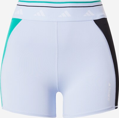 ADIDAS PERFORMANCE Pantalon de sport 'Techfit Colorblock 3-Inch' en turquoise / bleu pastel / noir / blanc, Vue avec produit