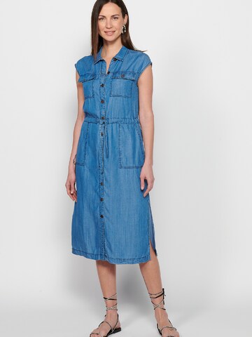 KOROSHI Shirt Dress in Blue