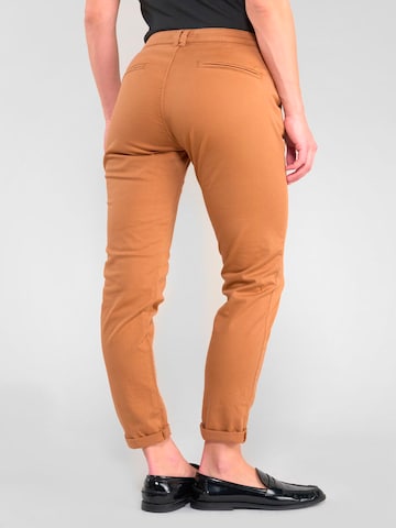 Regular Pantalon chino 'DYLI 6' Le Temps Des Cerises en marron