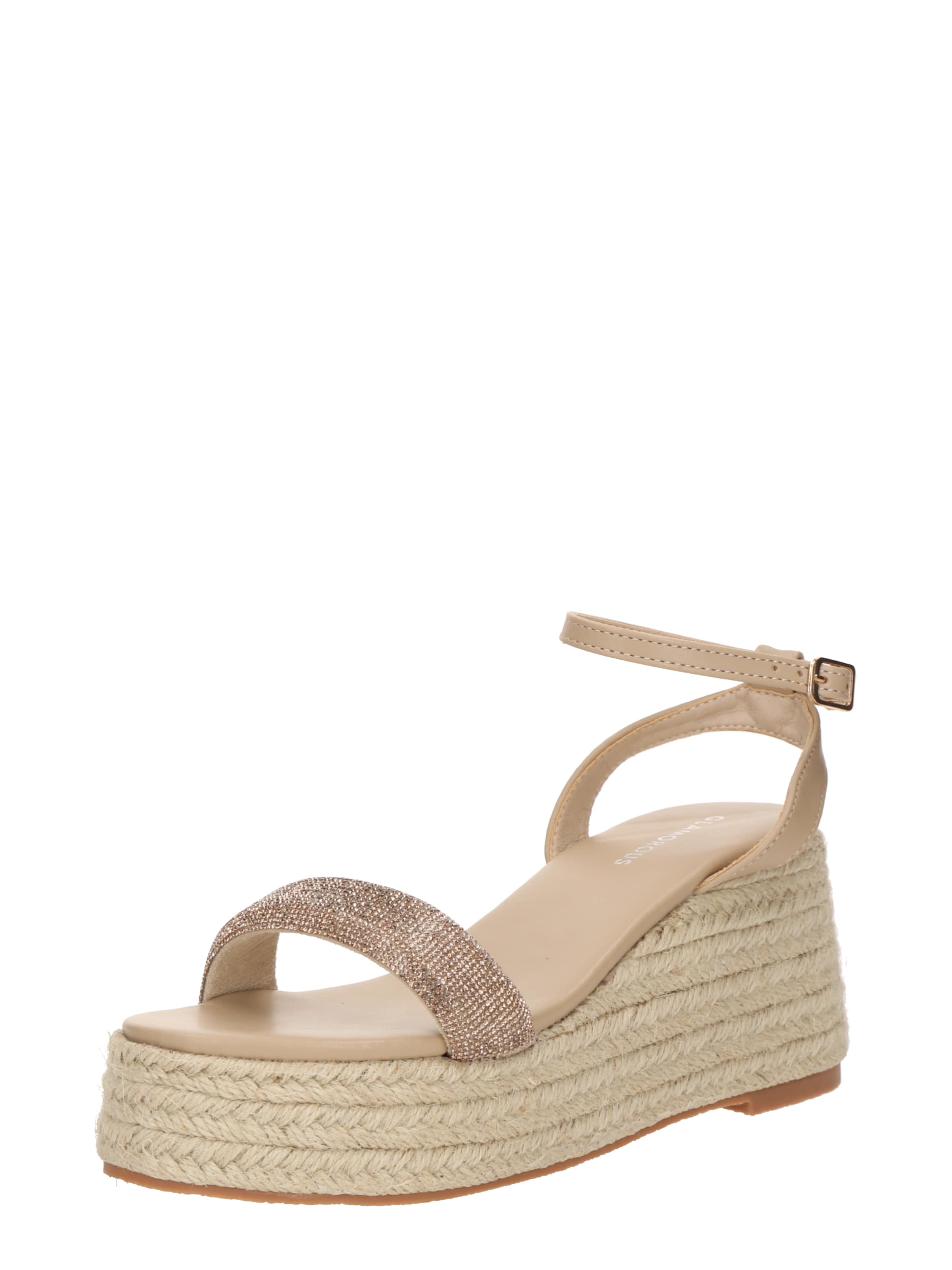 Sandales GLAMOROUS en or : devant