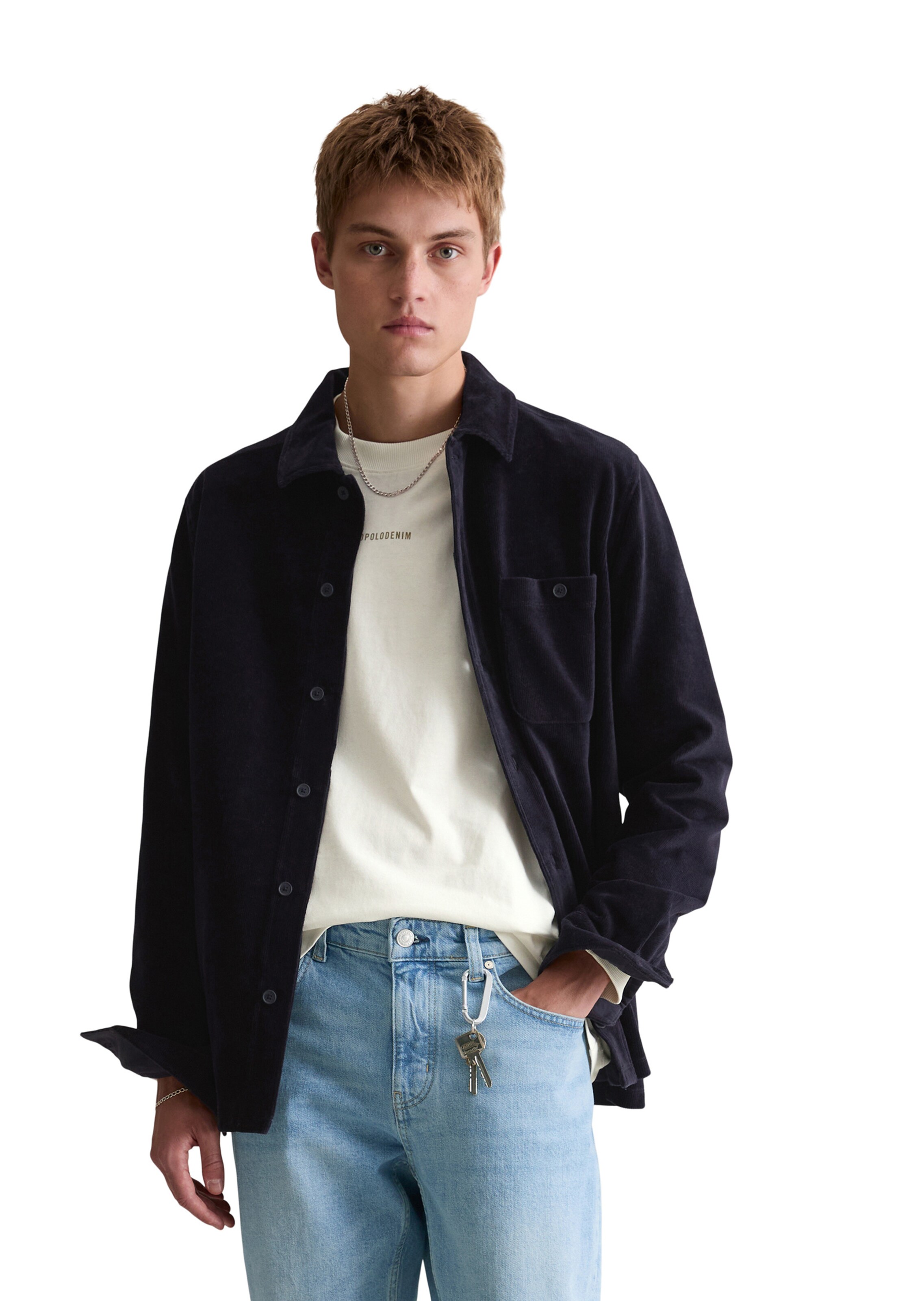 Marc O'Polo DENIM Comfort fit Shirt in Blauw: voorkant