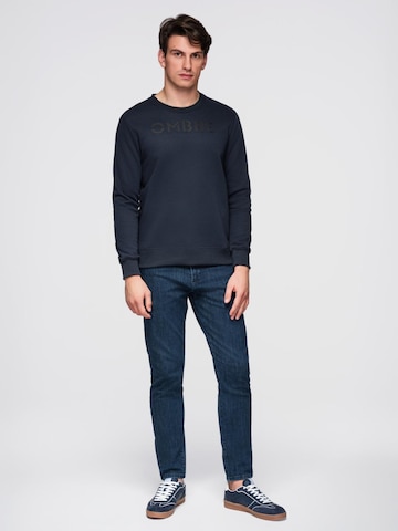 Sweat-shirt Ombre en bleu