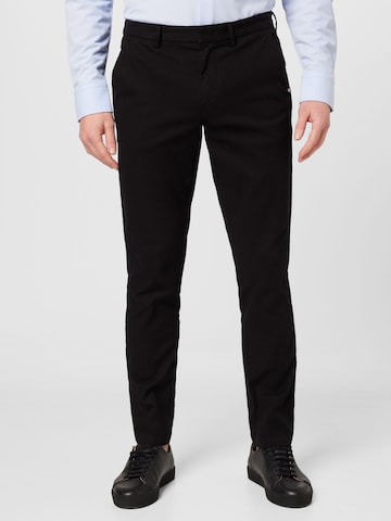 Coupe slim Pantalon chino 'Kaito' BOSS Black en noir : devant