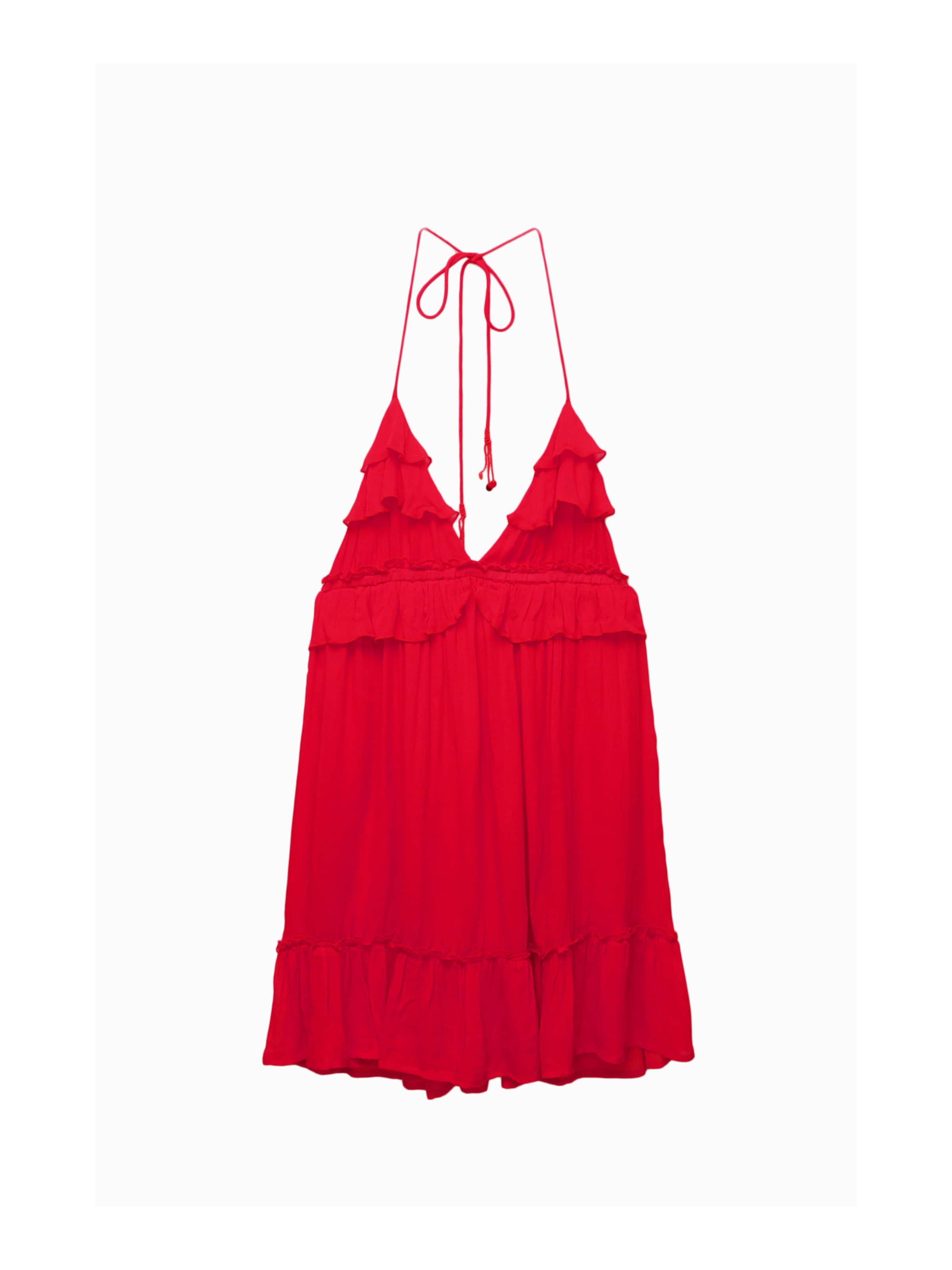 Pull&Bear Sommerkjole i knaldrød, Produktvisning