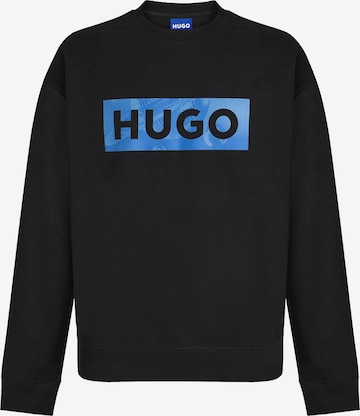 HUGOSweater majica 'Nixalien' - crna boja: prednji dio