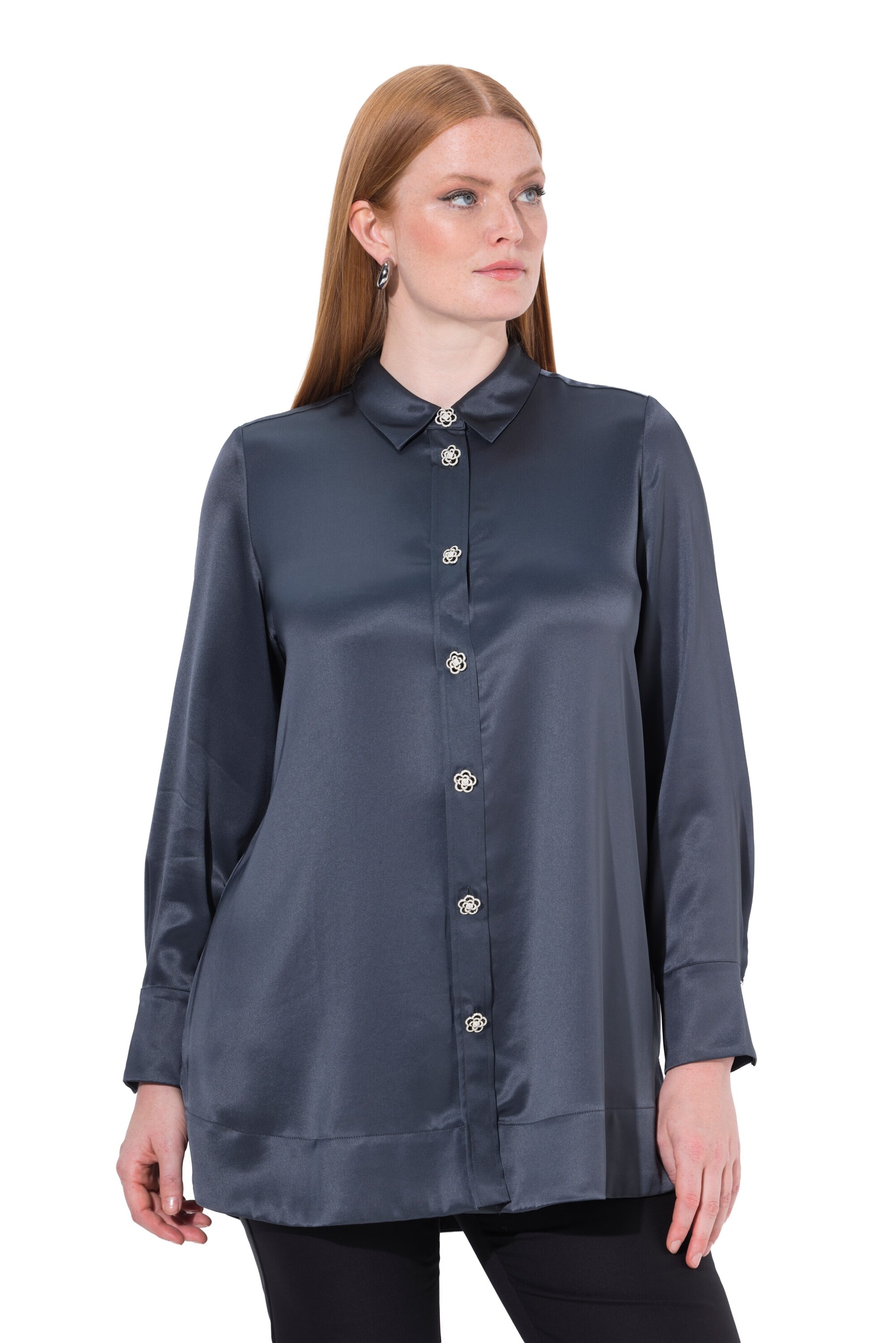 Ulla Popken Blouse in Grijs: voorkant