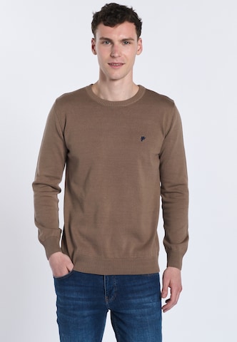 DENIM CULTURE Sweater ' NARCISO ' in Brown: front
