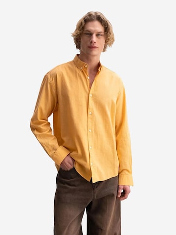 Giesto Comfort fit Overhemd in Oranje: voorkant