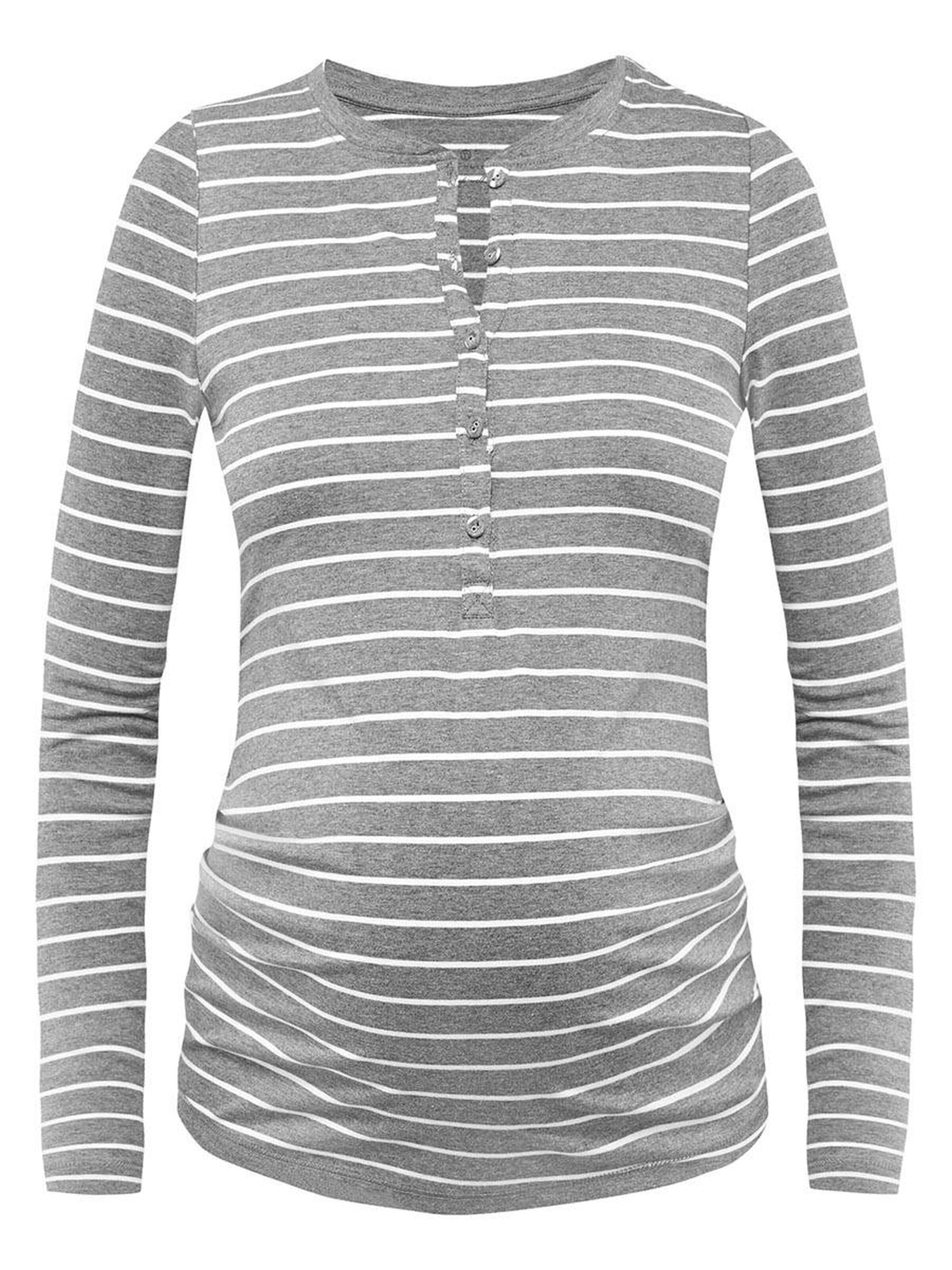 BELLYBUTTON Pajama 'Umstandsschlafshirt' in Grey: front