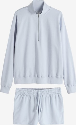 The Set Joggingpak in Blauw: voorkant