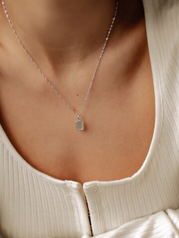 Hey Happiness Kette 'Square Rope' in Silber: Vorderseite