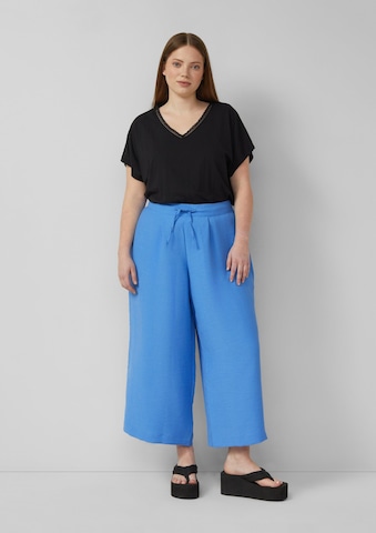Wide Leg Pantalon QS en bleu