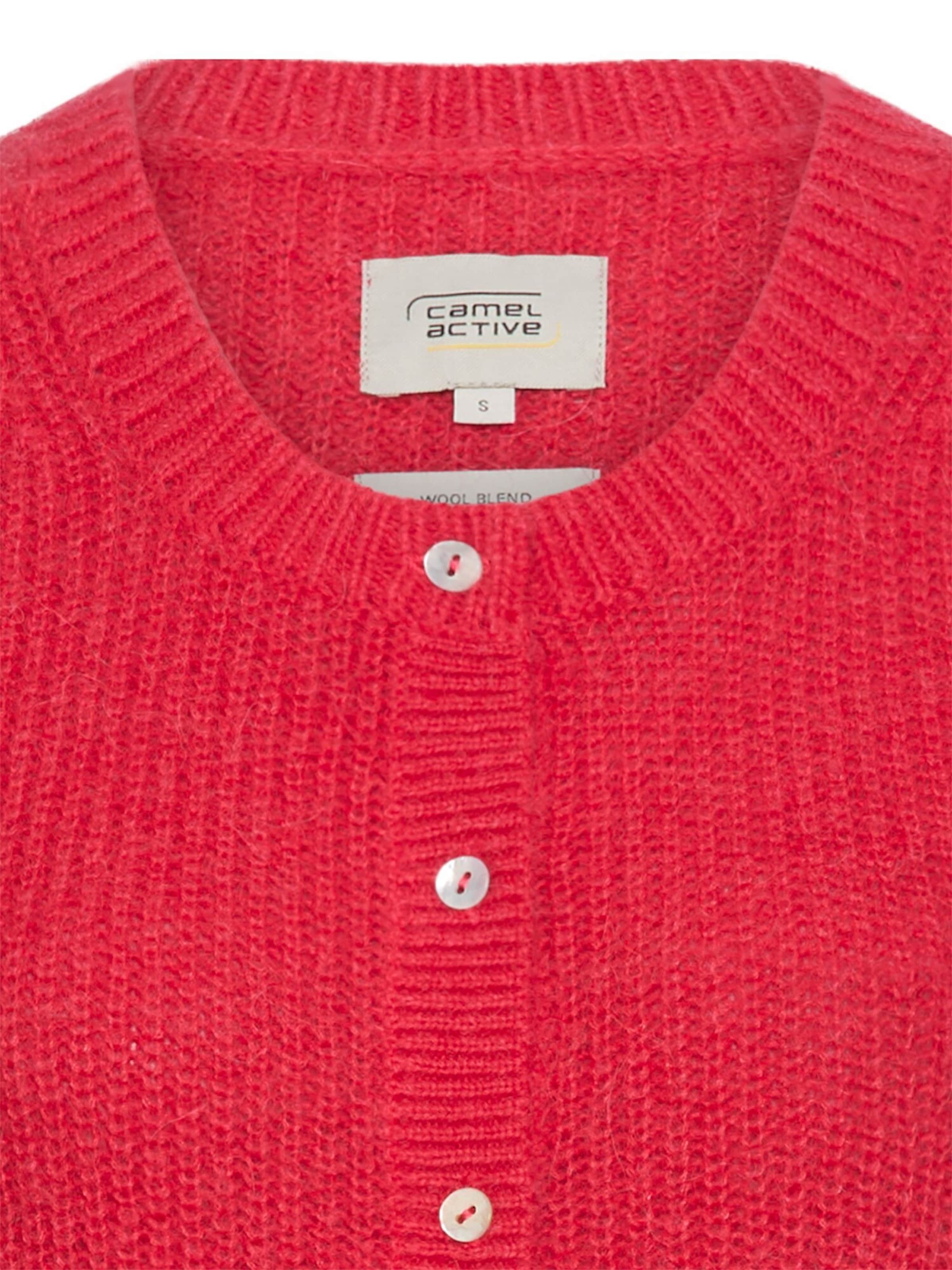CAMEL ACTIVE Strickweste mit Knopfleiste in Rot