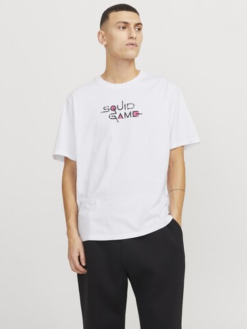 T-Shirt 'JJSquidgame' JACK & JONES en blanc : devant