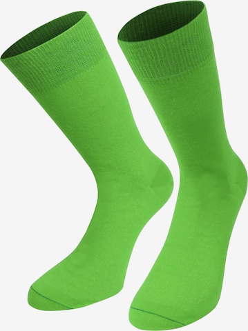 normani Sokken ' Bi-Color ' in Groen: voorkant
