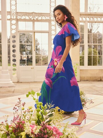 Robe love & roses en bleu